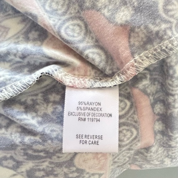 NWT One World Live and Let Live Women’s XXL Short Sleeve Tunic Top Boho Hippie - Picture 9 of 10